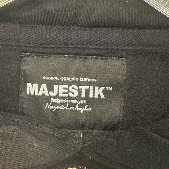 MAJESTIK Black Rhinestone FLY HIGH Bear Sweat Suit Child Set Size 7-8T NWOT - Picture 5 of 17